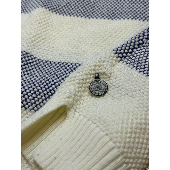 Scotch & Soda Acapulco Blue and White Striped Knit Sweater Women’s Petite Small - Picture 3 of 6